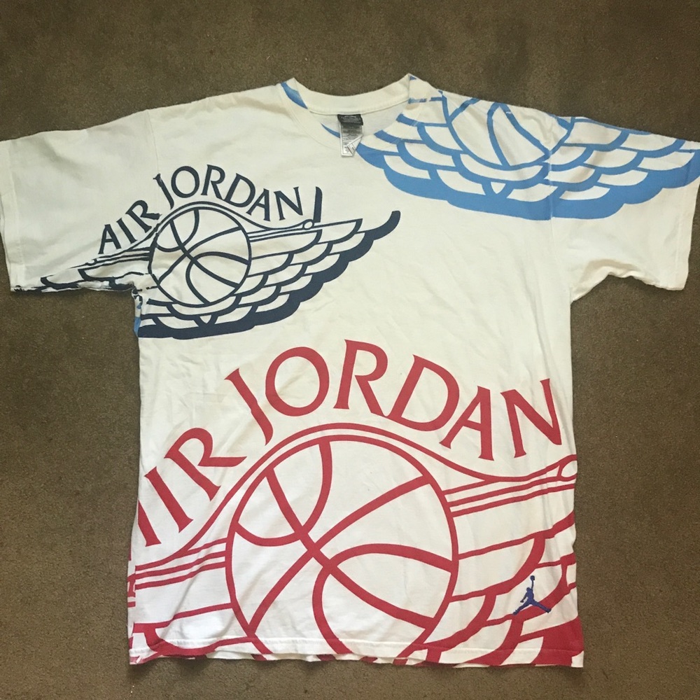 Vintage Air Jordan Wings All Over Print T Shirt Sizes XXL